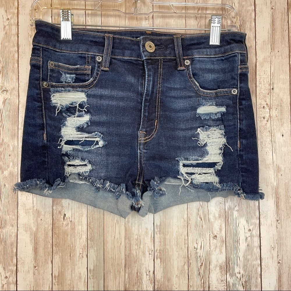 American Eagle Outfitters Next Level Stretch Hi Rise Shortie Shorts Sz 6 Women